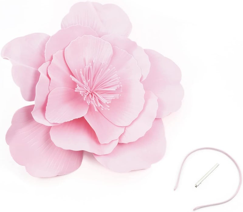 LDFWAY Large Flower Fascinators for Girls Women Tea Party Cocktail Headwear Derby Hats with Headband and Clip for Wedding - Image 3